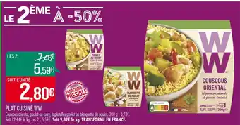 Match WW PLAT CUISINÉ offre