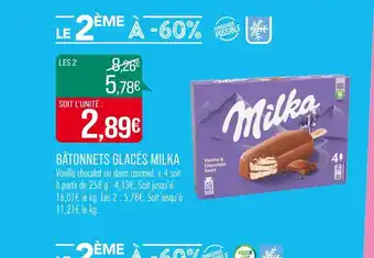 Match MILKA BÂTONNETS GLACÉS offre