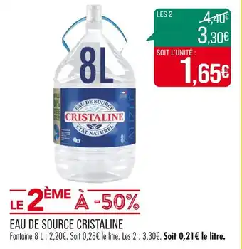 Match CRISTALINE EAU DE SOURCE offre