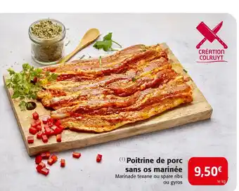 Colruyt Poitrine de porc sans os marinée offre