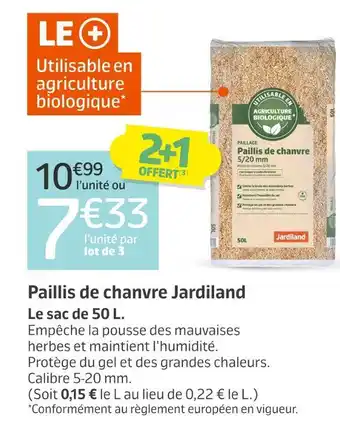 Jardiland Jardiland Paillis de chanvre offre