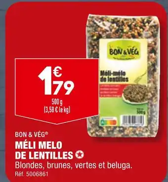 ALDI BON & VÉG MÉLI MELO DE LENTILLES offre