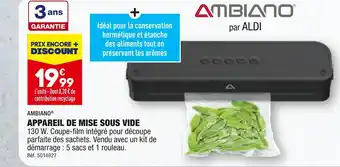 ALDI AMBIANO APPAREIL DE MISE SOUS VIDE offre