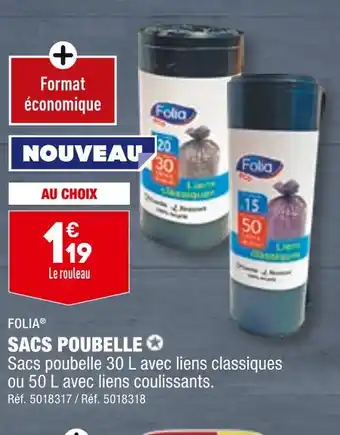 ALDI FOLIA SACS POUBELLE offre