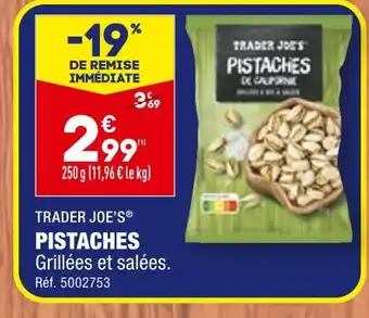 ALDI TRADER JOE’S PISTACHES offre
