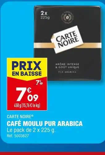 ALDI CARTE NOIRE CAFÉ MOULU PUR ARABICA offre