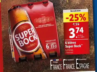 Lidl Super Bock 6 bières offre