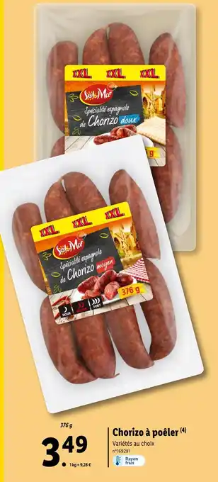 Lidl Chorizo à poêler offre