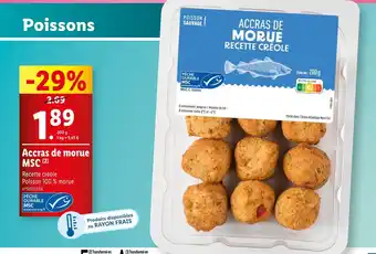 Lidl TÉGÉE Accras de morue MSC offre