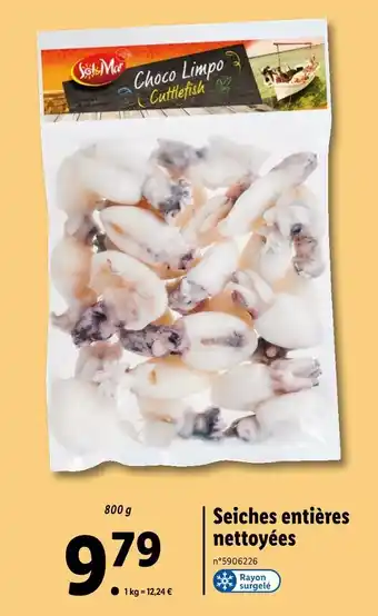 Lidl Sol & Mar Seiches entières nettoyées offre