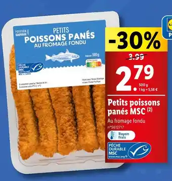 Lidl Petits poissons panés offre