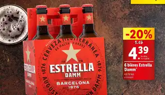 Lidl Estrella Damm 6 bières offre