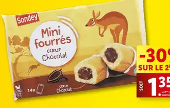 Lidl SONDEY 14 Mini fourrés cœur chocolat offre