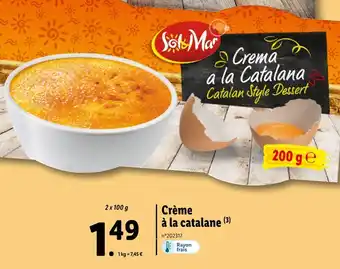 Lidl Crème à la catalane offre