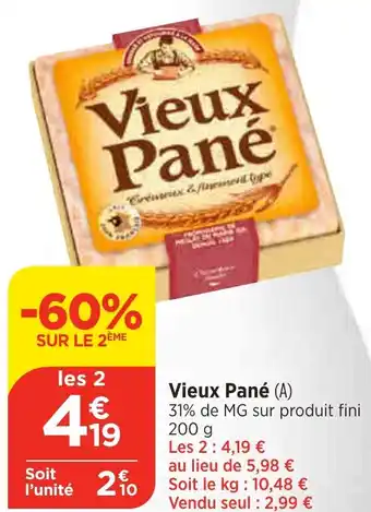 Bi1 Vieux Pané (A) 31% de MG sur produit fini 200 g offre