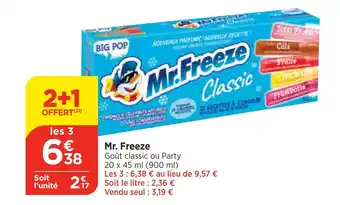 Bi1 Mr. Freeze Goût classic ou Party offre