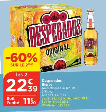 Bi1 Desperados Bières Aromatisées à la Tequila offre