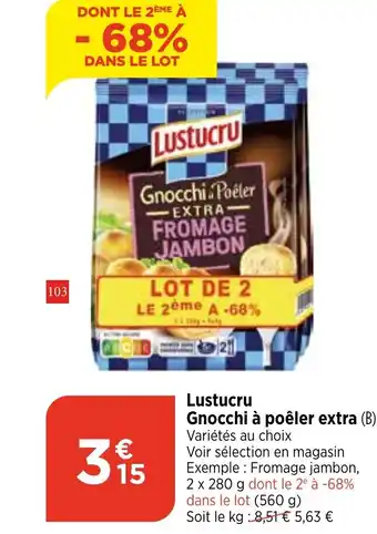 Bi1 Lustucru Gnocchi à poêler extra (B) offre