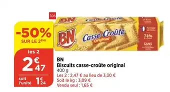 Bi1 BN Biscuits casse-croûte original 400 g offre