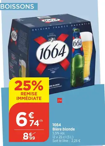 Bi1 1664 Bière blonde 5,5% vol. offre