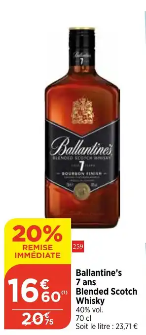 Bi1 Ballantine's 7 ans Blended Scotch Whisky offre