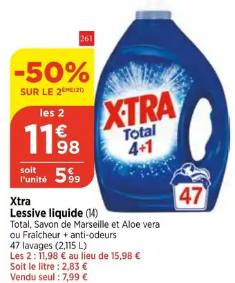 Bi1 Xtra Lessive liquide (14) offre