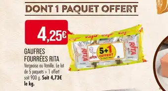 Match RITA GAUFRES FOURRÉES offre