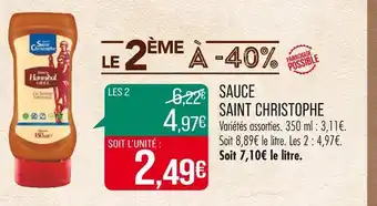 Match SAINT CHRISTOPHE SAUCE offre