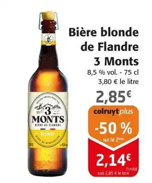 Colruyt 3 monts - bière blonde de flandre offre