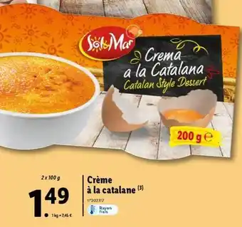 Lidl Sol&mar - crème à la catalane offre