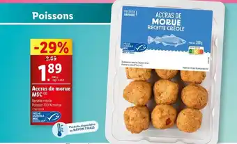 Lidl Accras de morue msc offre