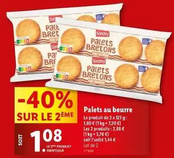 Lidl Sondey - palets au beurre offre