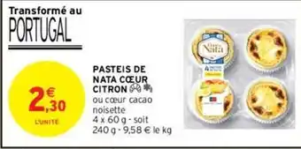 Intermarché Express Pasteis de nata cœur citron offre