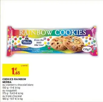 Intermarché Express Merba - cookies rainbow offre