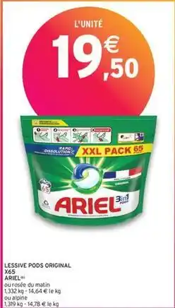 Intermarché Ariel - lessive pods original offre