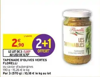 Intermarché Express Florelli - tapenade d'olives vertes offre