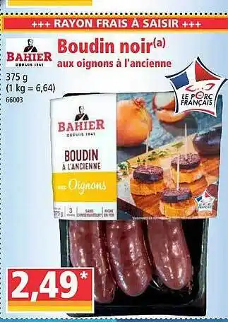 Norma Boudin Noir offre