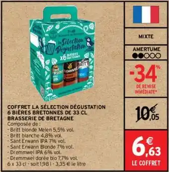 Intermarché Hyper Brasserie de bretagne - coffret la sélection dégustation 6 bières bretonnes offre