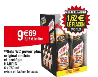 Cora HARPIC (2) Gels WC power plus original nettoie et protège offre