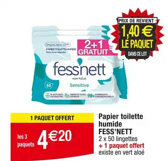 Cora FESS’NETT Papier toilette humide offre