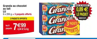 Cora x Carrefour LU Granola au chocolat au lait offre