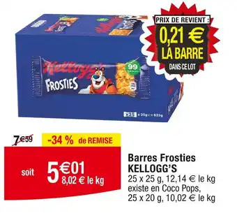 Cora KELLOGG’S Barres Frosties offre