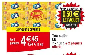 Cora x Carrefour LU Tuc salés offre
