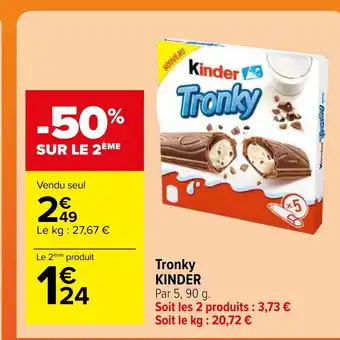 Carrefour Market Tronky KINDER offre