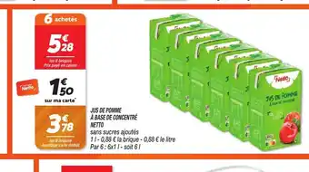 Netto JUS DE POMME À BASE DE CONCENTRÉ offre