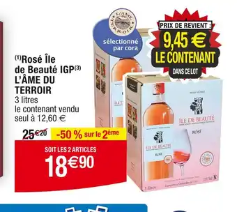 Cora x Carrefour L’ÂME DU TERROIR Rosé Île de Beauté IGP offre