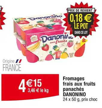 Cora x Carrefour DANONINO Fromages frais aux fruits panachés offre