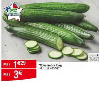 Cora x Carrefour Concombre long offre