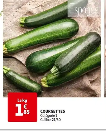 Auchan COURGETTES offre