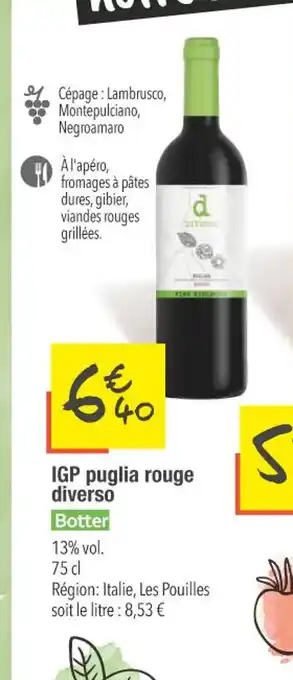 Les Comptoirs de la Bio IGP puglia rouge diverso offre